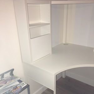White ikea corner desk